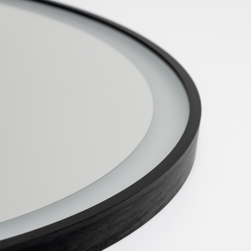 Brilagi - LED-himmennettävä lämmitetty kylpyhuonepeili taustavalolla ALU PRO LED/18W/230V halkaisija 60 cm 3000/4000/6500K IP44 musta CRI 90