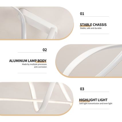 Brilagi - himmennettävä pinta-asennettava kattovalaisin TWISTER LED/60W/230V 3000-6000K valkoinen + kaukosäädin