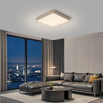 Brilagi - LED-himmennettävä kattovalaisin POOL LED/36W/230V 3000-6000K 40x40 cm beige + kaukosäädin