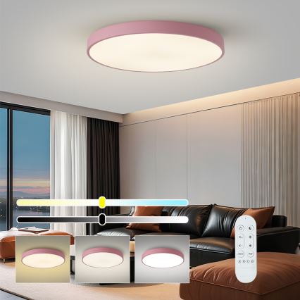 Brilagi - Himmennettävä LED-valaisin POOL SMART LED/100W/230V halkaisija 80 cm 3000-6000K Wi-Fi Tuya + kaukosäädin vaaleanpunainen