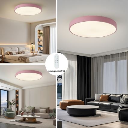 Brilagi - Himmennettävä LED-valaisin POOL SMART LED/100W/230V halkaisija 80 cm 3000-6000K Wi-Fi Tuya + kaukosäädin vaaleanpunainen