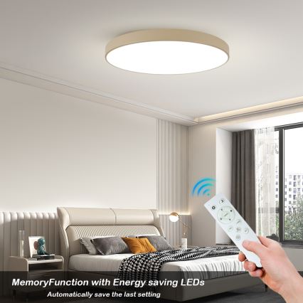 Brilagi - LED Himmennettävä kattovalaisin POOL SMART LED/128W/230V 3000-6000K 100 cm beige Wi-Fi Tuya + kaukosäädin