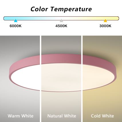 Brilagi - Himmennettävä POOL SMART LED-valaisin 128W/230V halkaisija 100 cm 3000-6000K Wi-Fi Tuya + kaukosäädin pinkki