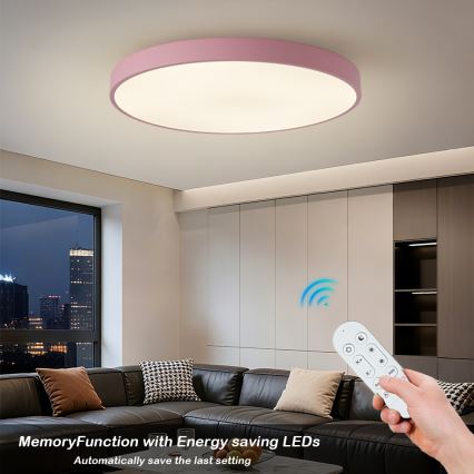 Brilagi - Himmennettävä POOL SMART LED-valaisin 128W/230V halkaisija 100 cm 3000-6000K Wi-Fi Tuya + kaukosäädin pinkki
