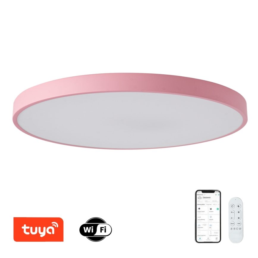 Brilagi - Himmennettävä POOL SMART LED-valaisin 128W/230V halkaisija 100 cm 3000-6000K Wi-Fi Tuya + kaukosäädin pinkki