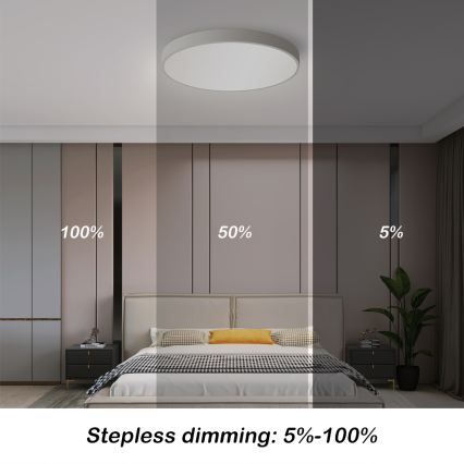 Brilagi - LED himmennettävä kattovalaisin POOL SMART LED/48W/230V 40 cm 3000-6000K Wi-Fi Tuya + kaukosäädin valkoinen