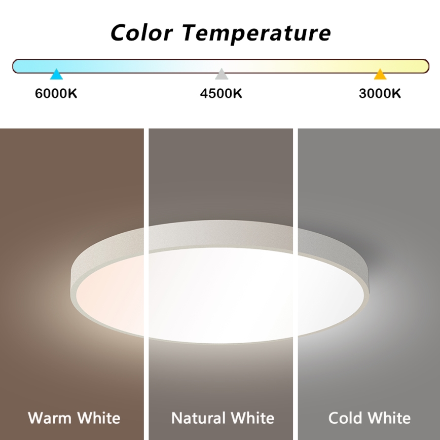 Brilagi - LED himmennettävä kattovalaisin POOL SMART LED/60W/230V 3000-6000K 50 cm + kaukosäädin valkoinen