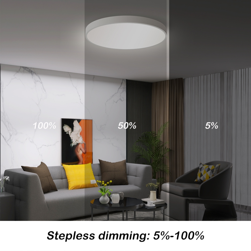 Brilagi - LED himmennettävä kattovalaisin POOL SMART LED/60W/230V 50 cm 3000-6000K Wi-Fi Tuya + kaukosäädin valkoinen