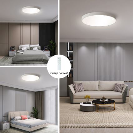 Brilagi - Himmennettävä LED-kattovalaisin POOL SMART LED/60W/230V 50 cm 3000-6000K Wi-Fi Tuya + kaukosäädin valkoinen