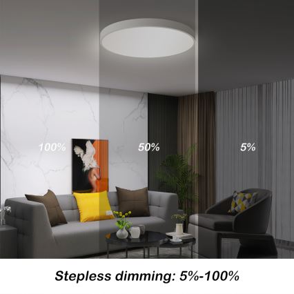 Brilagi - Himmennettävä LED-kattovalaisin POOL SMART LED/60W/230V 50 cm 3000-6000K Wi-Fi Tuya + kaukosäädin valkoinen