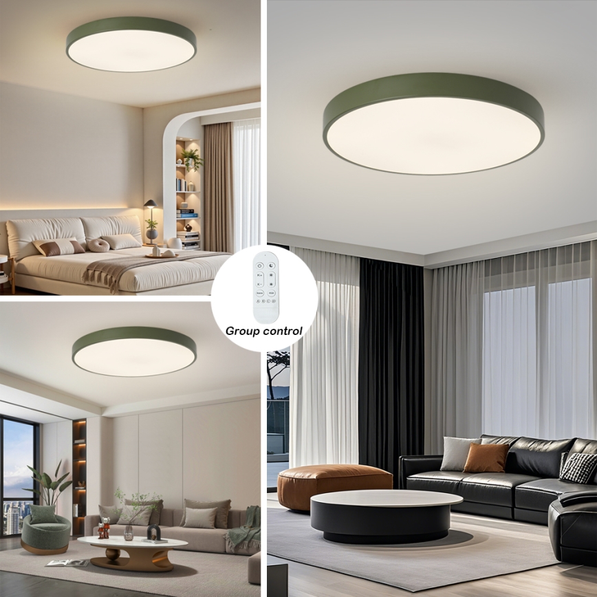 Brilagi - himmennettävä LED-valaisin POOL SMART LED/100W/230V, halkaisija 80 cm, Wi-Fi Tuya + kauko-ohjain, vihreä