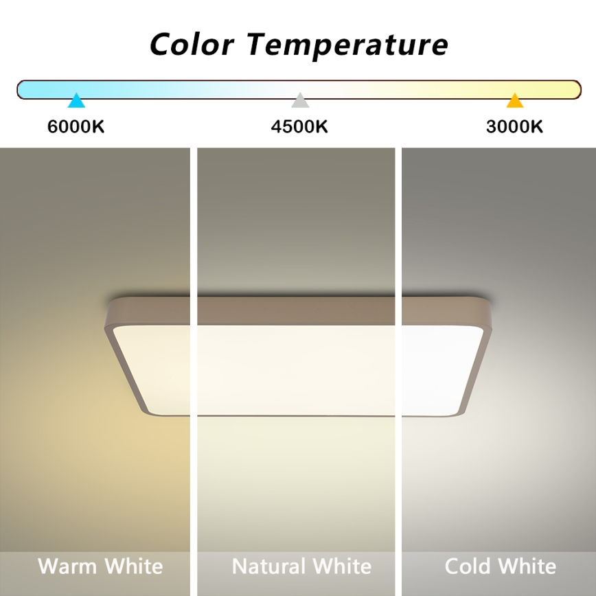 BRILAGI - LED-himmennettävä kattovalaisin POOL SQUARE LED/36W/230V 3000-6000K 40x40 cm beige + kaukosäädin