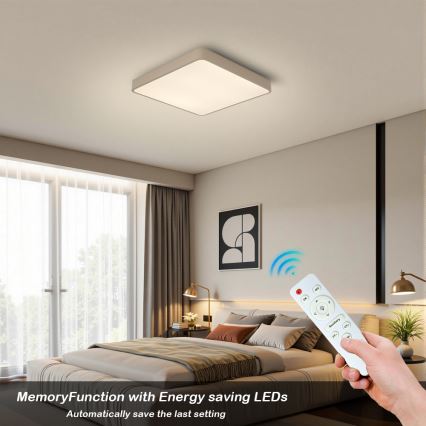 BRILAGI - LED-himmennettävä kattovalaisin POOL SQUARE LED/36W/230V 3000-6000K 40x40 cm beige + kaukosäädin