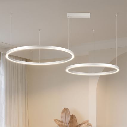 Brilagi - himmennettävä LED-riippuvalaisin kaapelilla PORTOFINO LED/98W/230V 3000–6000K hopea + kaukosäädin
