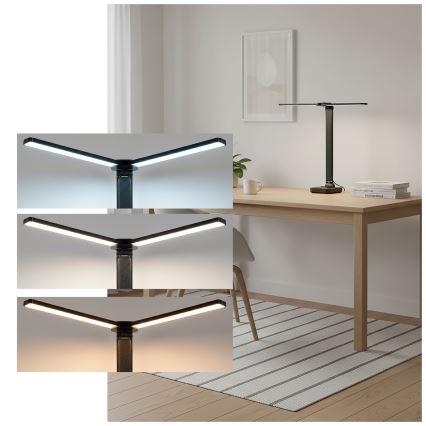 Brilagi - LED-himmennettävä pöytälamppu MODO DUO LED/8W/5V 3000/4000/6500K musta
