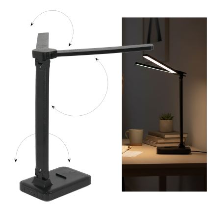 Brilagi - LED-himmennettävä pöytälamppu MODO DUO LED/8W/5V 3000/4000/6500K musta
