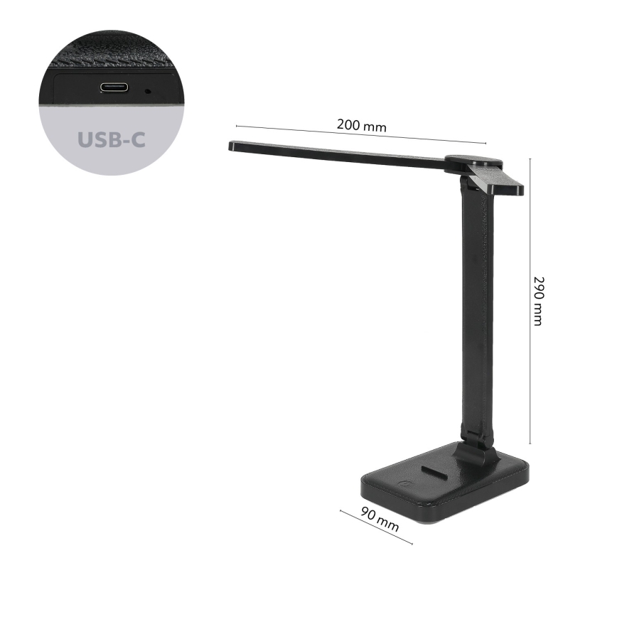 Brilagi - LED-himmennettävä pöytälamppu MODO DUO LED/8W/5V 3000/4000/6500K musta