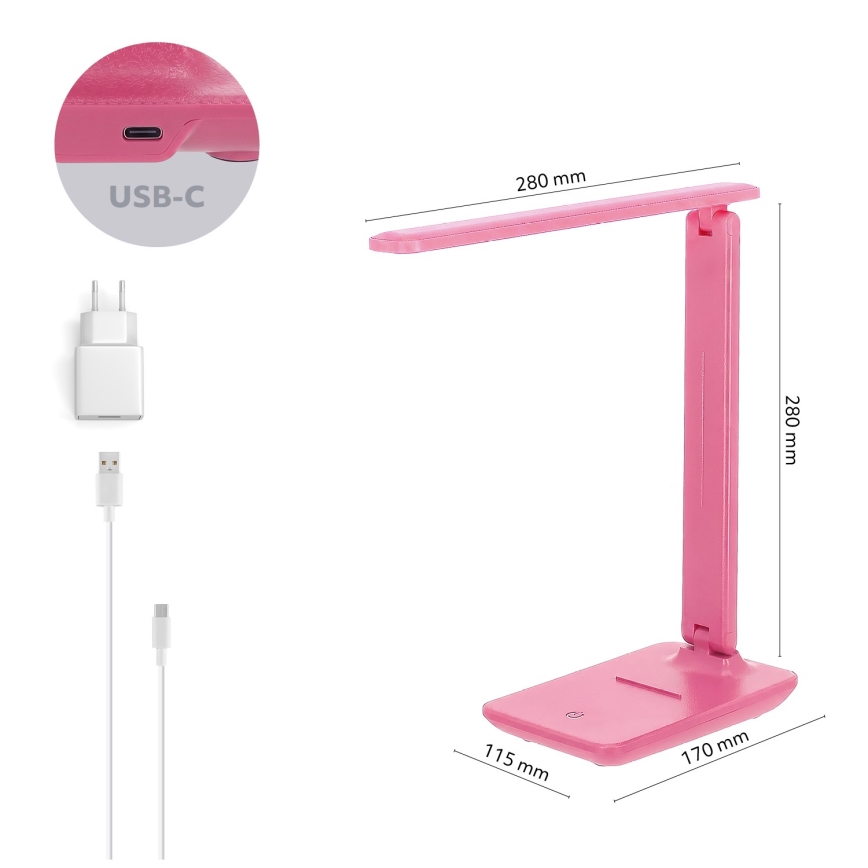 Brilagi - himmennettävä LED-pöytälamppu MODO LED/7W/230V 3000/4000/6500K vaaleanpunainen