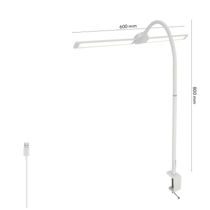 BRILAGI - LED himmennettävä pöytälamppu USB VARIO LED/14W/5V 3000-6000K valkoinen