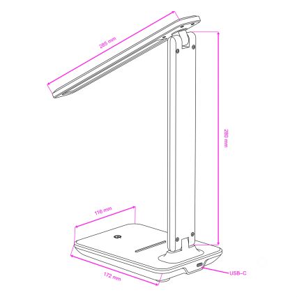 BRILAGI -LED Himmennettävä pöytävalaisin MODO LED/7W/230V 3000/4000/6500K antrasiitti