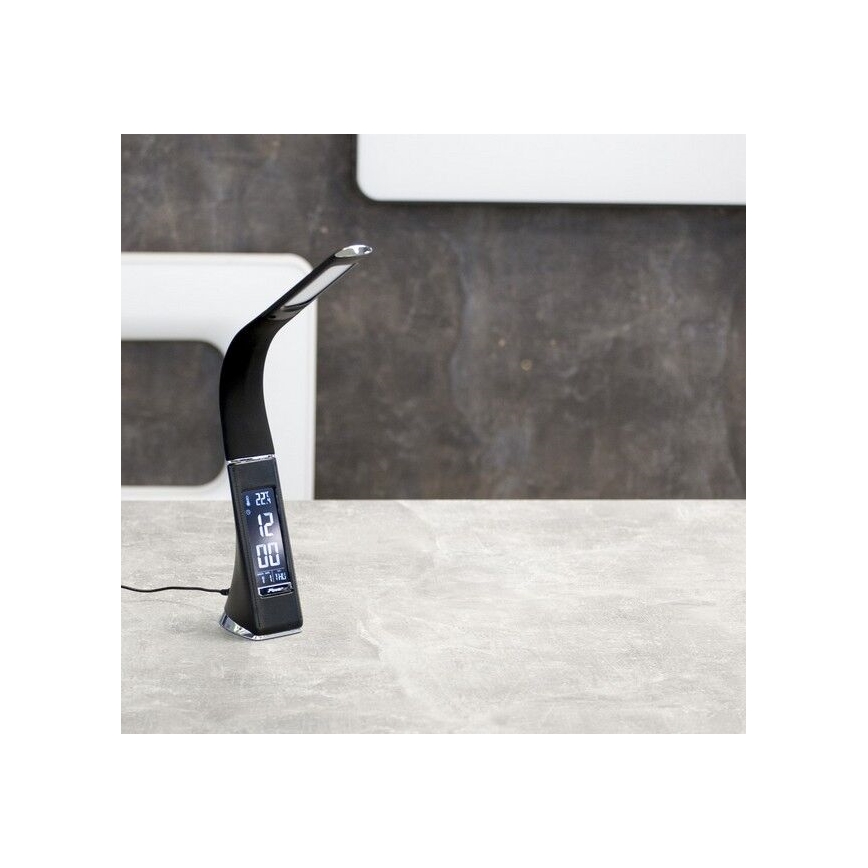Brilagi - LED Himmennettävä pöytävalaisin näytöllä PELLE LED/7W/230V musta
