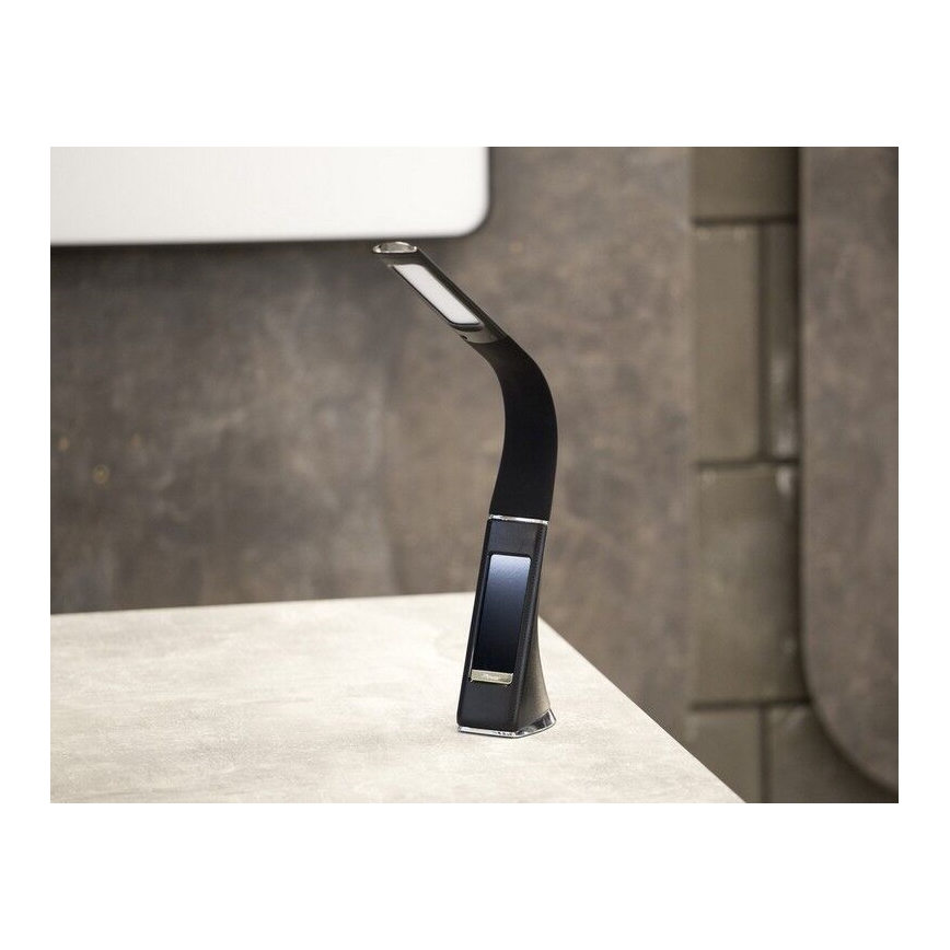 Brilagi - LED Himmennettävä pöytävalaisin näytöllä PELLE LED/7W/230V musta
