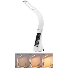Brilagi - LED Himmennettävä pöytävalaisin näytöllä PELLE LED/7W/230V valkoinen