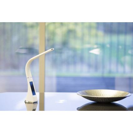 Brilagi - LED Himmennettävä pöytävalaisin näytöllä PELLE LED/7W/230V valkoinen
