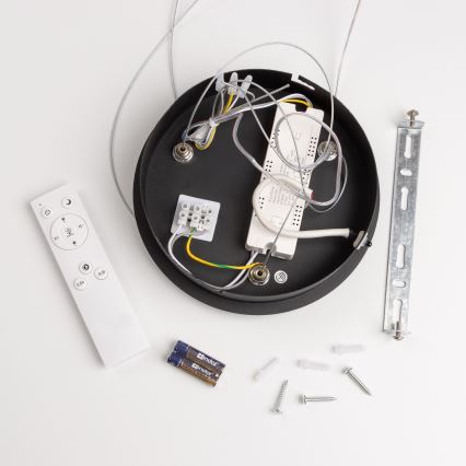 Brilagi - LED himmennettävä riippuvalaisin vaijerilla FALCON LED/80W/2300V 3000-6500K halkaisija 60 cm musta + kaukosäädin