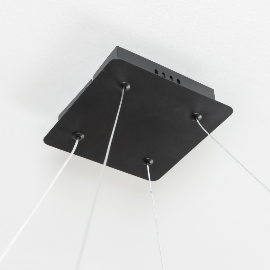 Brilagi - himmennettävä riippuvalaisin vaijerilla FALCON SLIM LED/50W/230V 3000-6500K 50x50 cm musta + kaukosäädin