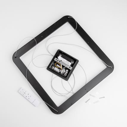 Brilagi - himmennettävä riippuvalaisin vaijerilla FALCON SLIM LED/50W/230V 3000-6500K 50x50 cm musta + kaukosäädin