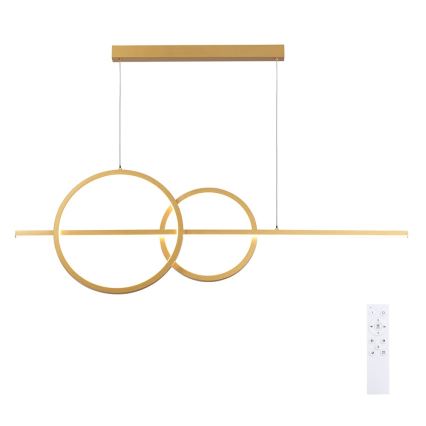 BRILAGI - LED-himmennettävä riippuvalaisin köydellä SIGNATURE LED/53W/230V 3000-6000K 120 cm kultainen + kaukosäädin
