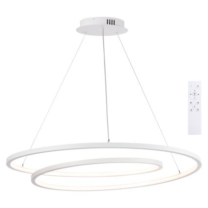 Brilagi - LED-himmennettävä riippuvalaisin vaijerilla TWISTER LED/105W/230V 3000-6000K halkaisija 100 cm valkoinen + kaukosäädin