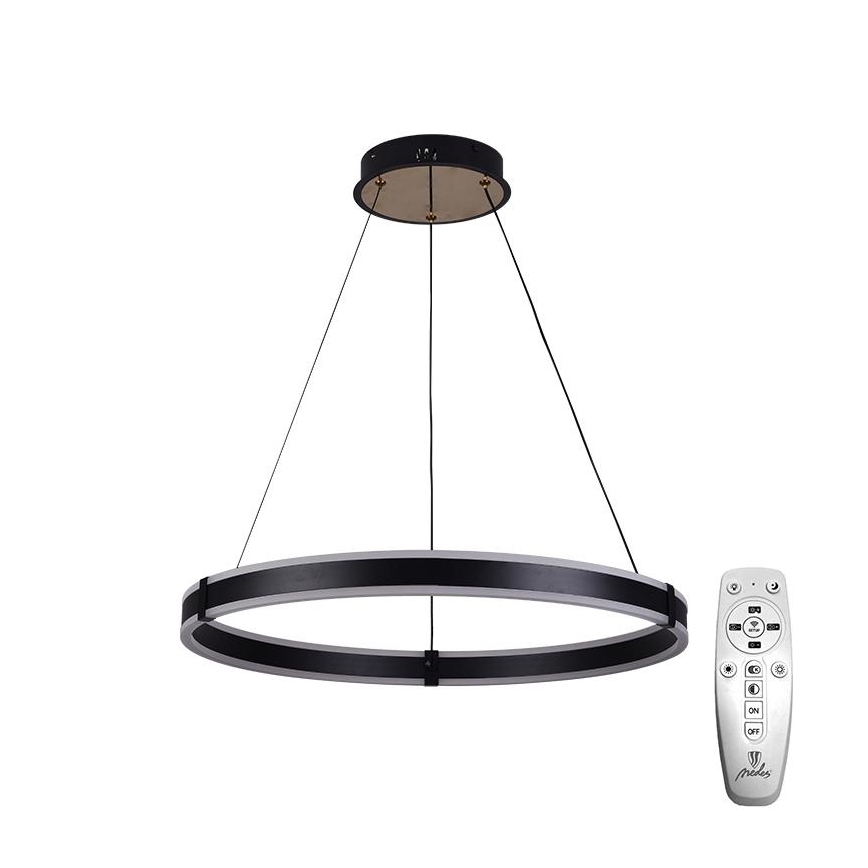 Brilagi - LED himmennettävä riippuvalaisin kaapelilla CIRCLE LED/85W/230V 3000-6500K halkaisija 60 cm musta/kulta + kaukosäädin