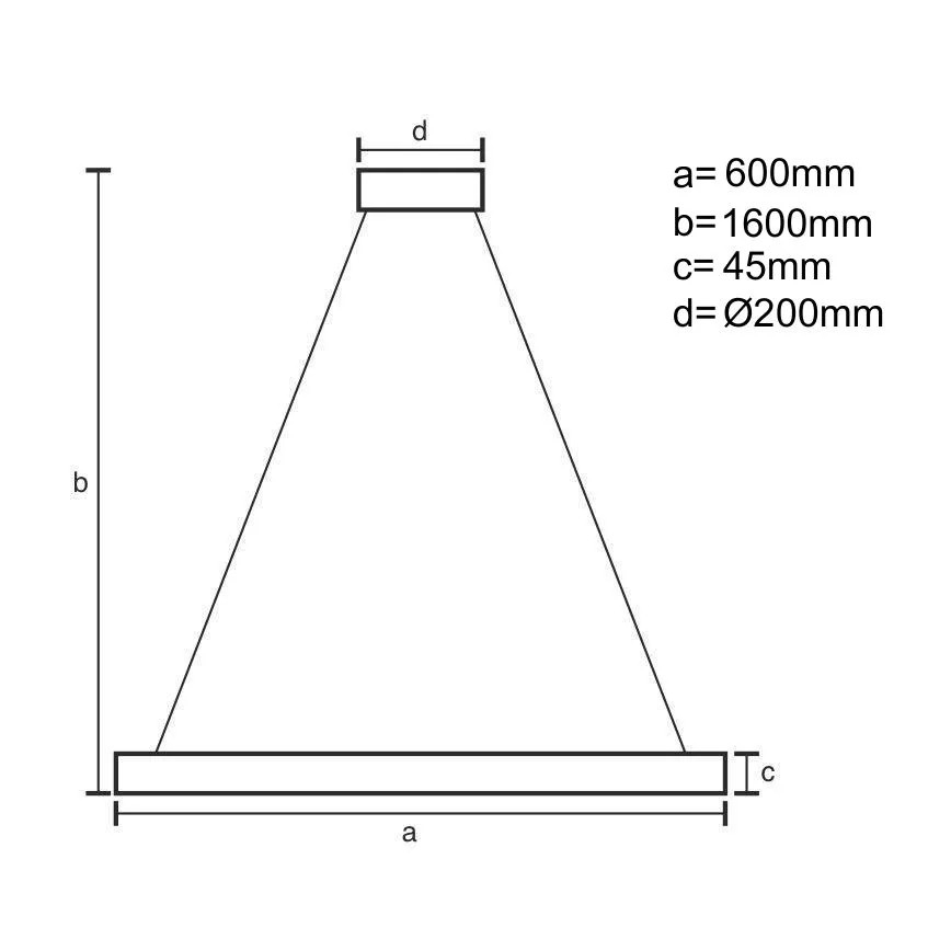 Brilagi - LED himmennettävä riippuvalaisin kaapelilla CIRCLE LED/85W/230V 3000-6500K halkaisija 60 cm musta/kulta + kaukosäädin