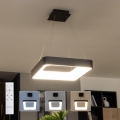 BRILAGI - LED himmennettävä riippuvalaisin vaijerilla FALCON II LED/80W/230V 3000-6500K 40x40 cm musta + kaukosäädin