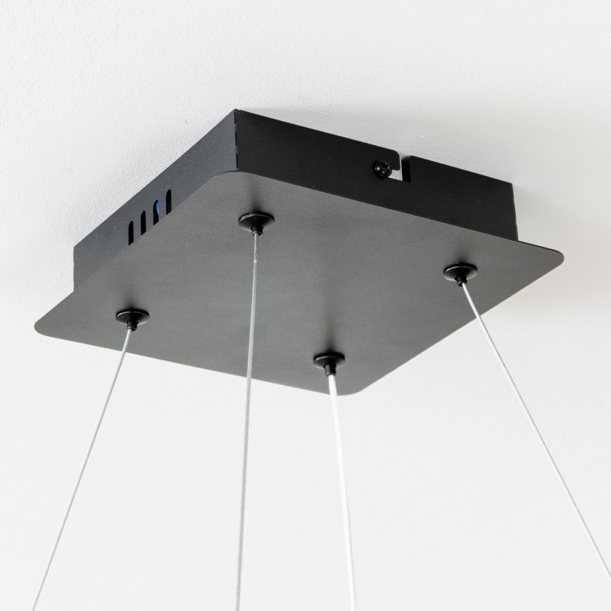Brilagi - LED himmennettävä riippuvalaisin vaijerilla FALCON II LED/80W/230V 3000-6500K 40x40 cm musta + kaukosäädin