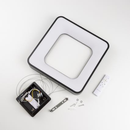 Brilagi - LED himmennettävä riippuvalaisin vaijerilla FALCON II LED/80W/230V 3000-6500K 40x40 cm musta + kaukosäädin