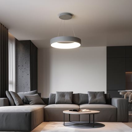 Brilagi - FALCON LED-himmennettävä riippuvalaisin kaapelilla LED/80W/230V 3000-6500K halkaisija 60 cm harmaa + kaukosäädin