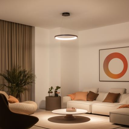 Brilagi - LED-himmennettävä vaijeririippuvalaisin FALCON SLIM LED/42W/230V 3000-6500K Ø50 cm musta + kaukosäädin