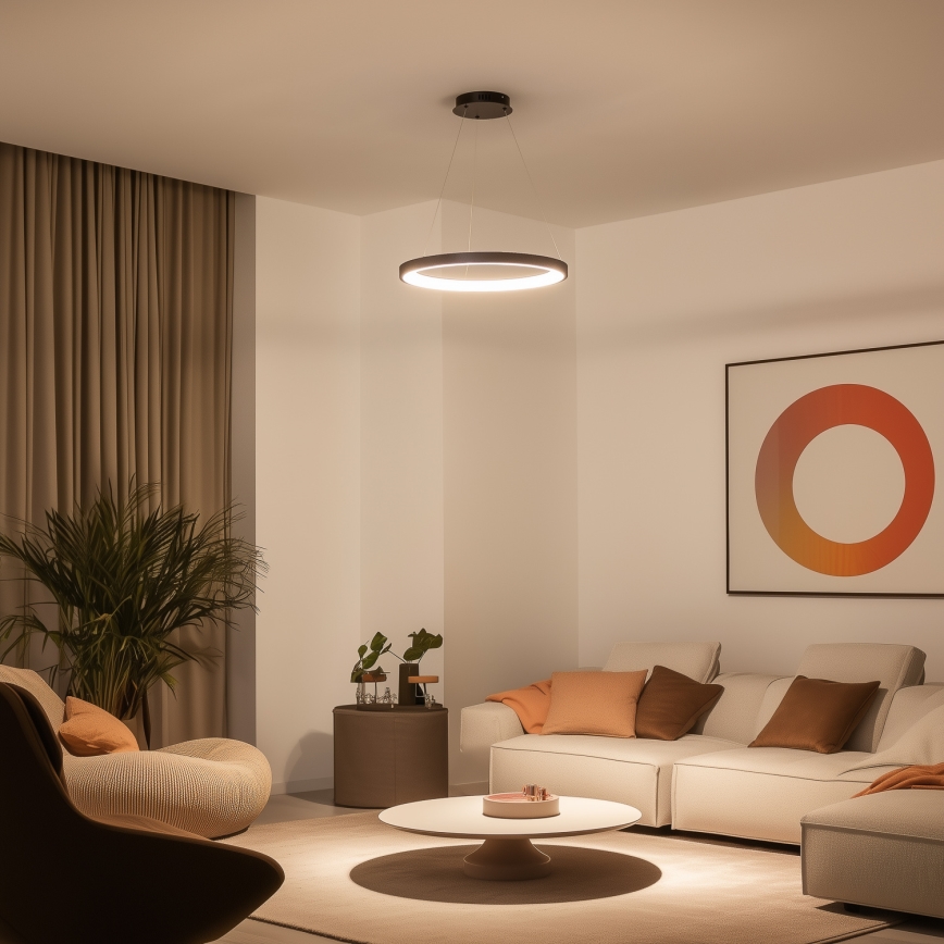 Brilagi - LED-himmennettävä vaijeririippuvalaisin FALCON SLIM LED/42W/230V 3000-6500K Ø50 cm musta + kaukosäädin