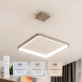 BRILAGI - LED himmennettävä riippuvalaisin vaijerilla FALCON SLIM LED/50W/230V 3000-6500K 50x50 cm beige + kaukosäädin