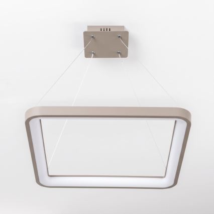 BRILAGI - LED himmennettävä riippuvalaisin vaijerilla FALCON SLIM LED/50W/230V 3000-6500K 50x50 cm beige + kaukosäädin