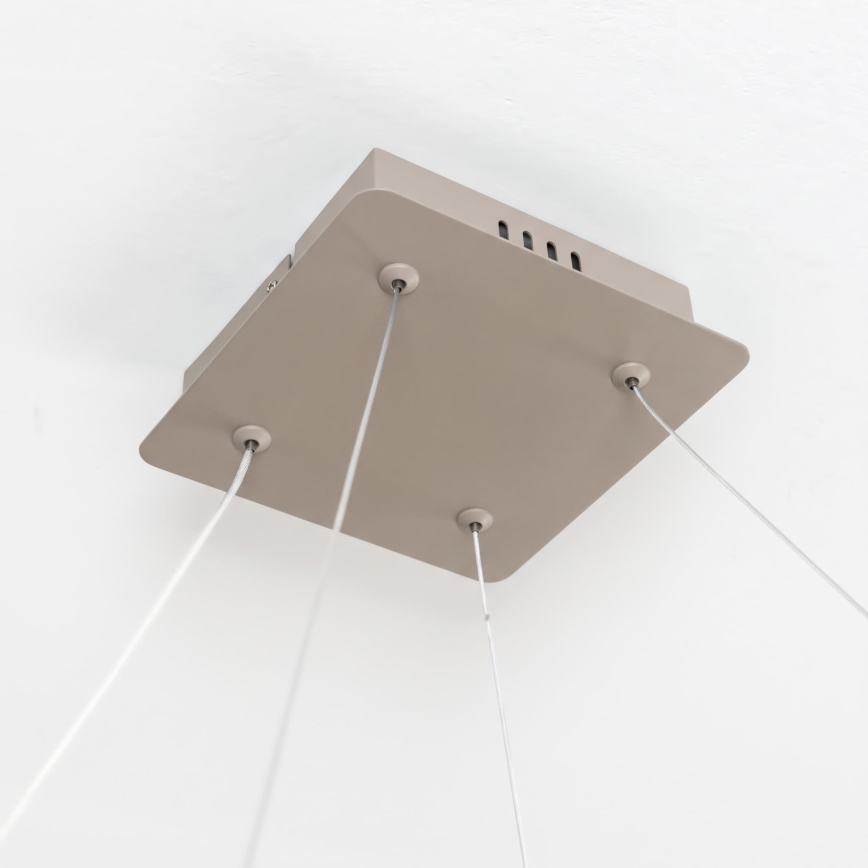 BRILAGI - LED himmennettävä riippuvalaisin vaijerilla FALCON SLIM LED/50W/230V 3000-6500K 50x50 cm beige + kaukosäädin