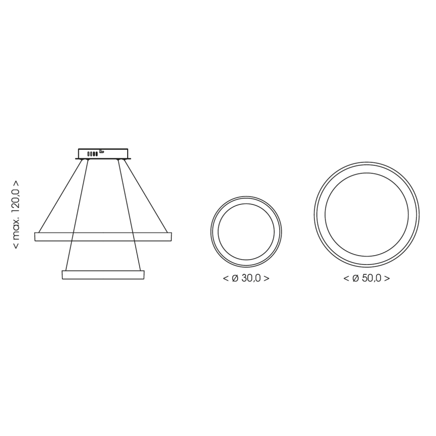 BRILAGI - LED himmennettävä riippuvalaisin vaijerilla FALCON SLIM LED/68W/230V 3000-6500K halkaisija 50 cm beige + kaukosäädin