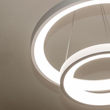 Brilagi - Himmennettävä LED-riippuvalaisin vaijerilla FALCON SLIM LED/68W/230V 3000-6500K halkaisija 50 cm valkoinen + kaukosäädin