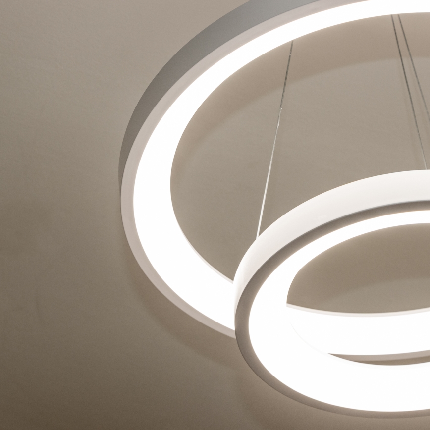 Brilagi - Himmennettävä LED-riippuvalaisin vaijerilla FALCON SLIM LED/68W/230V 3000-6500K halkaisija 50 cm valkoinen + kaukosäädin