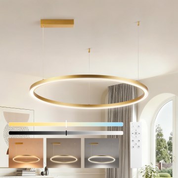Brilagi - LED-himmennettävä riippuvalaisin vaijerilla PORTOFINO LED/60W/230V 3000-6000K Ø 80 cm kultainen + kaukosäädin