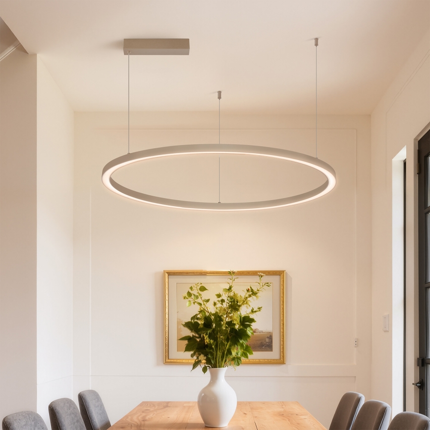 BRILAGI - himmennettävä LED-riippuvalaisin vaijerilla PORTOFINO LED/60W/230V 3000–6000K halkaisija 80 cm beige + kaukosäädin