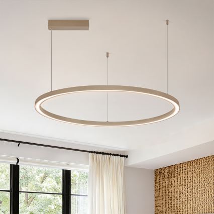 BRILAGI - himmennettävä LED-riippuvalaisin vaijerilla PORTOFINO LED/60W/230V 3000–6000K halkaisija 80 cm beige + kaukosäädin